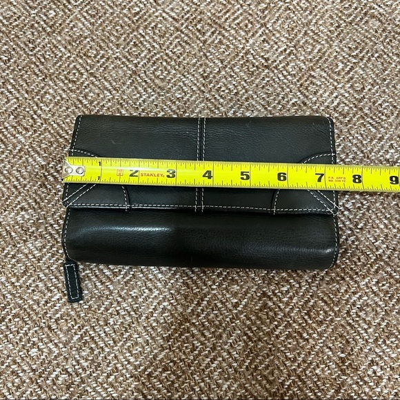 Vintage Black Leather Wilsons Billfold Wallet Casual Daily Soft Leather - Picture 8 of 9